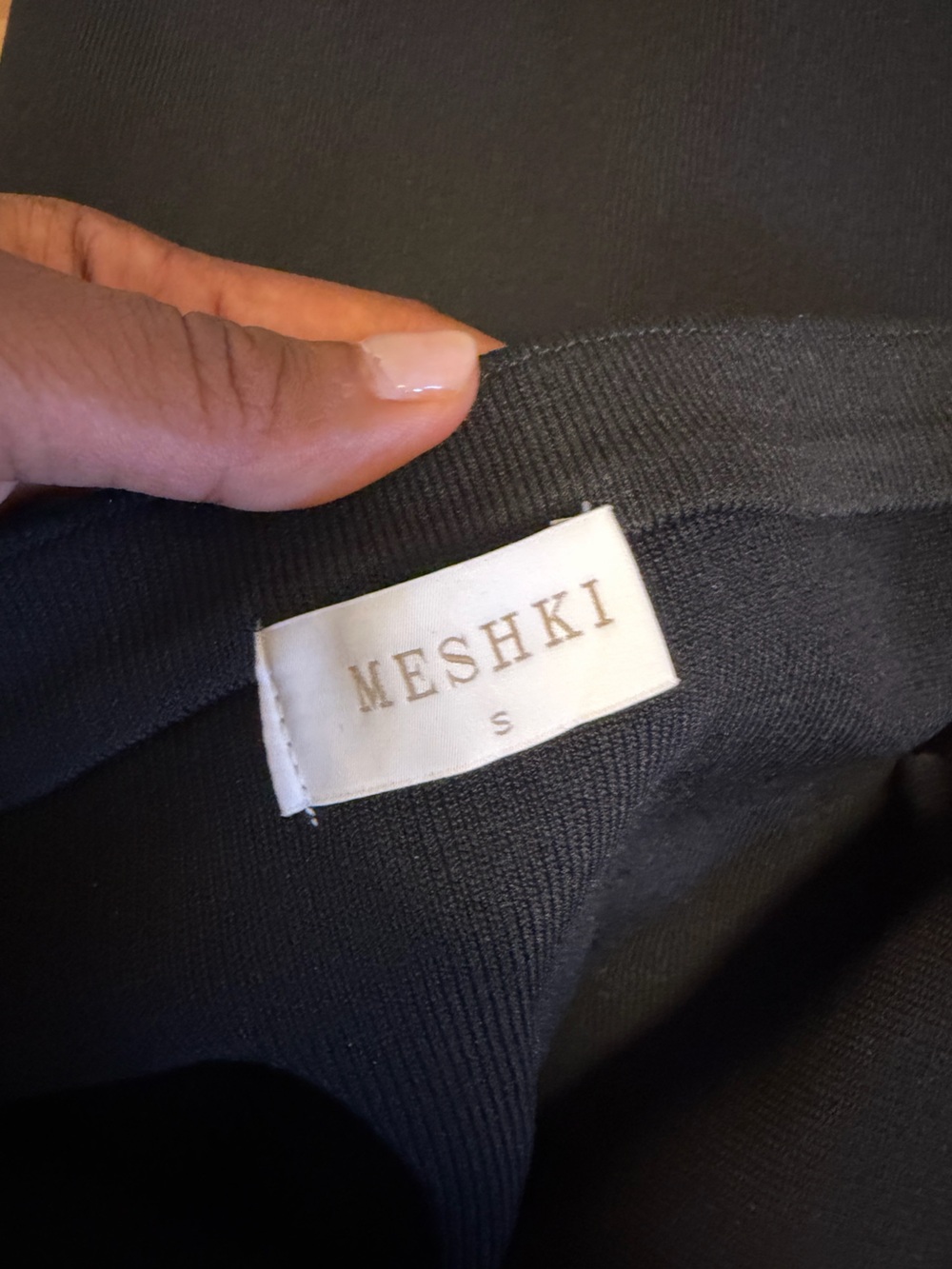 Meshki Black Strapless Mini Dress with Side Ruffle Details - Picture 4 of 4
